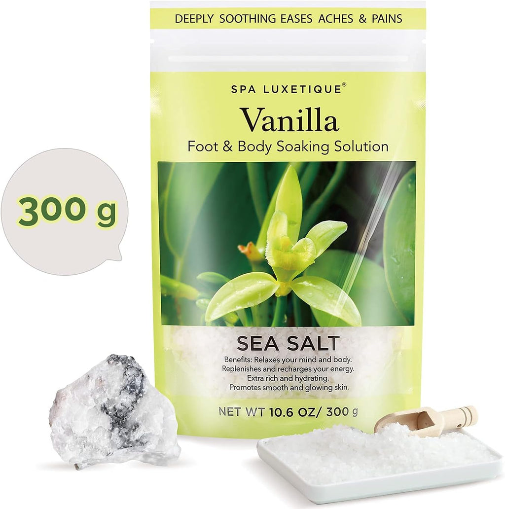 Bath Salts Gift Set 6-Pack, Foot and Body Sea Salts for Soaking, Wooden Scooper, 0.5Oz Argan Oil, Bath Salts for Women Relaxing, Mother'S Day Gifts for Mom, Christmas Gifts for Her