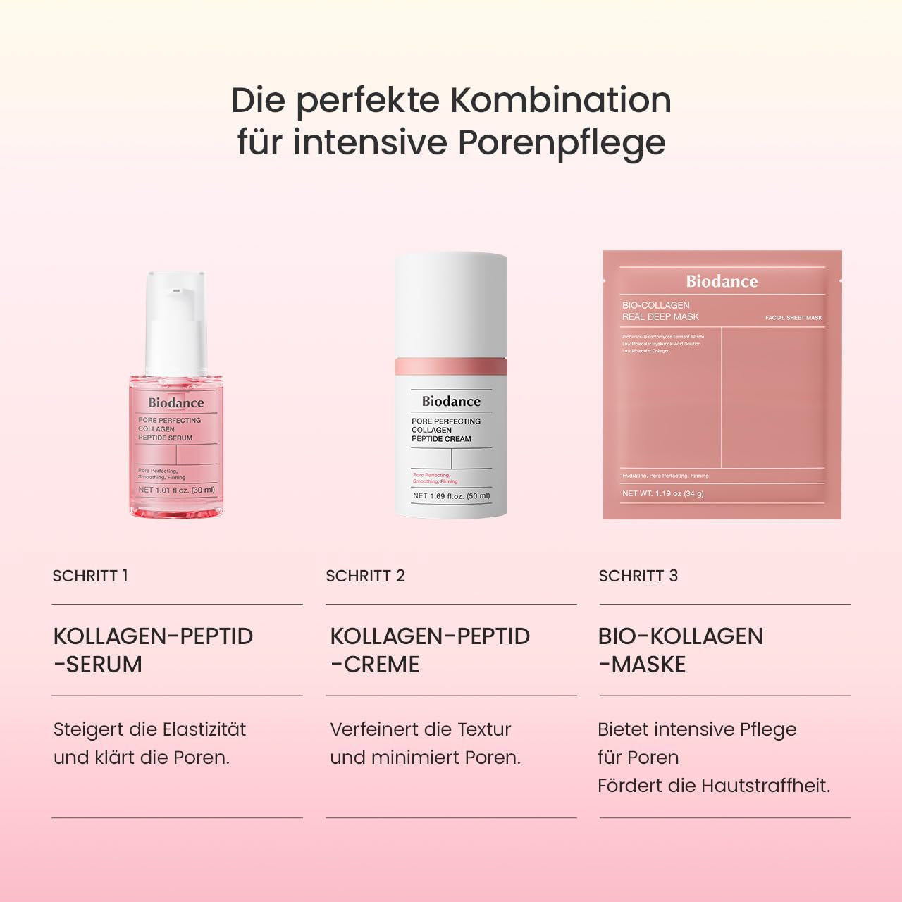 Bio-Collagen Real Deep Mask, Hydrating Overnight Hydrogel Mask, Pore Minimizing, Elasticity, Plumping Improvement, Korean Skin Care, Gifts for Women | 1.19Oz(34G) X 4Ea